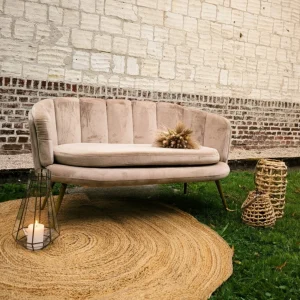 Banquette coquillage beige bohème