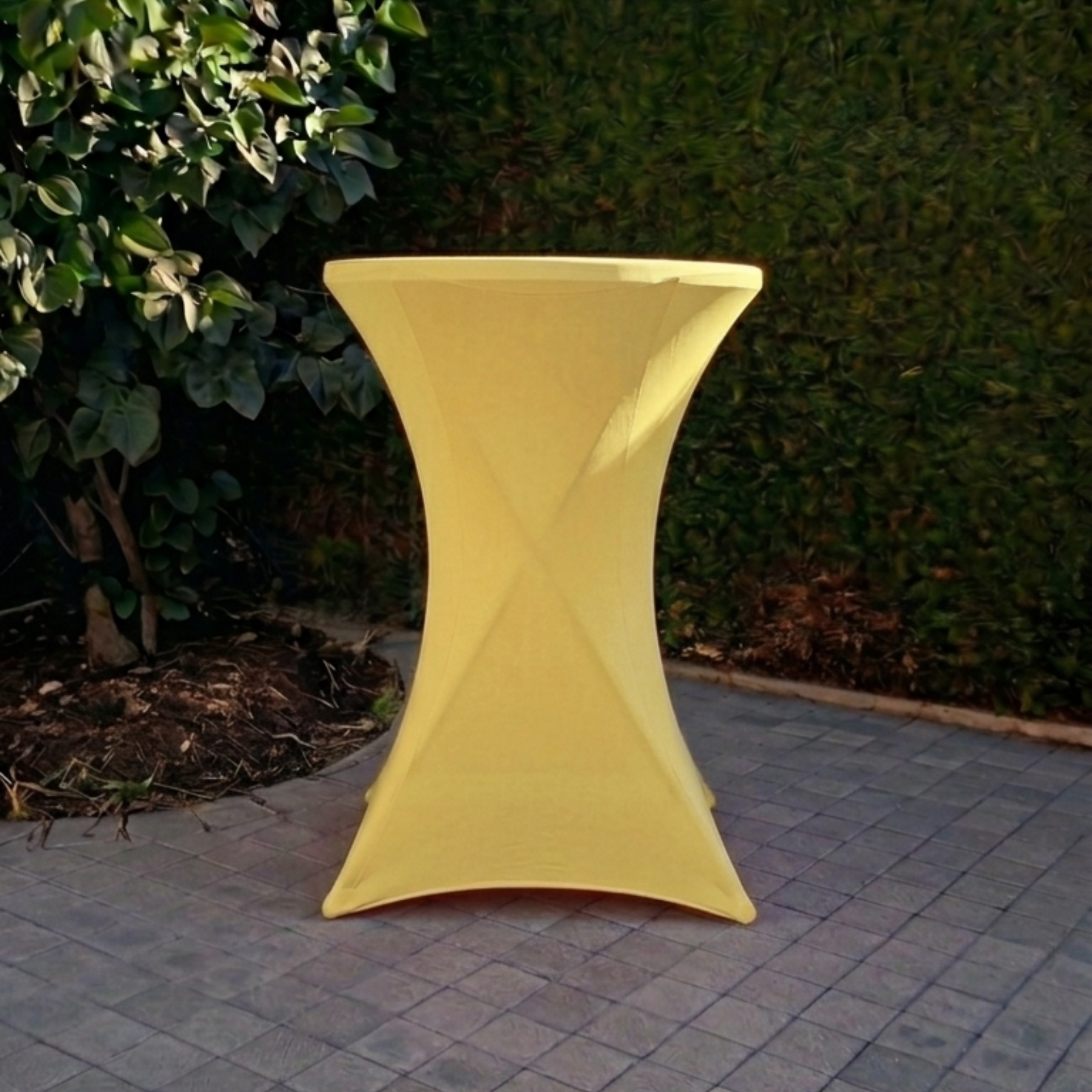 Housse de mange debout jaune pour votre mariage, anniversaire, baptême
